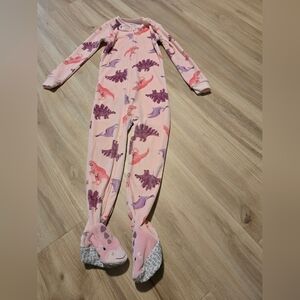 Carter's Pink Dinosaur Footed One Piece